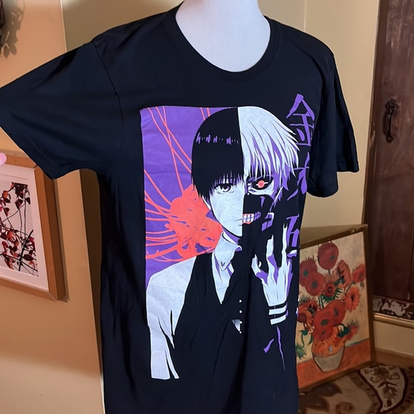 Vintage TOKYO GHOUL Size Large FunImation Graphic Tee Shirt Japan Anime EUC - Picture 4 of 15